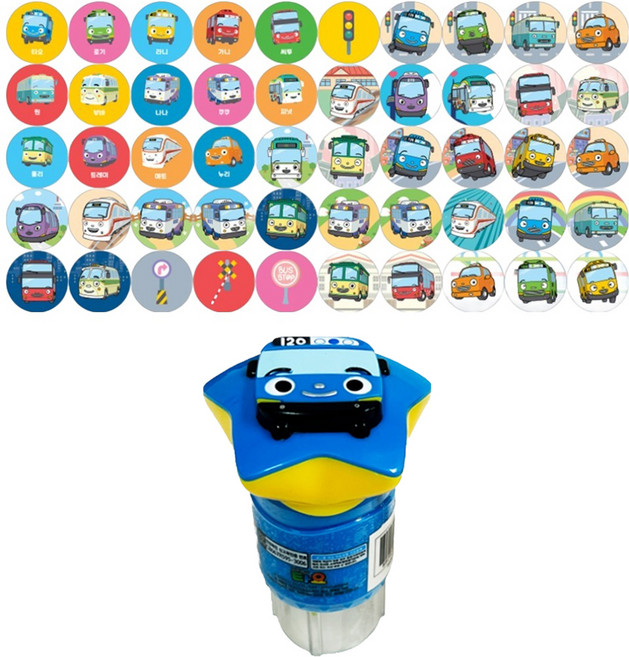 타요 피노키오 도장놀이 + 스티커 50p 세트, 랜덤발송, 1세트