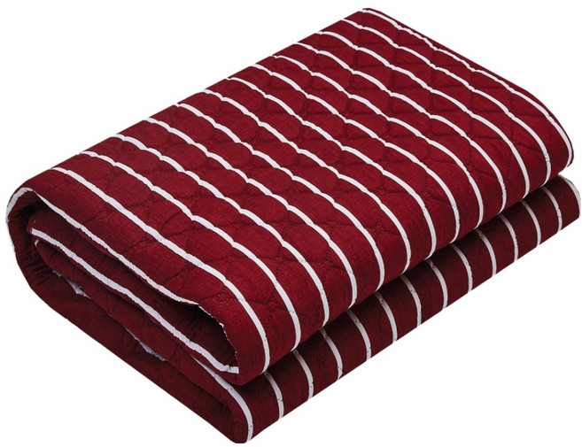 HanilMedical 프리미엄 카본 열선 워셔블 스트라이프 전기요, 레드 + 화이트, 더블(135 x 180 cm)