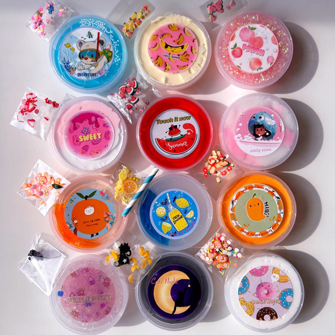 에밀리슬라임 슬라임 12종 세트 1.2kg, 혼합색상, 1세트