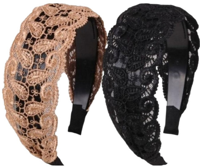 빅레이스 흘러내리지 않는 와이드 헤어밴드 2종 세트