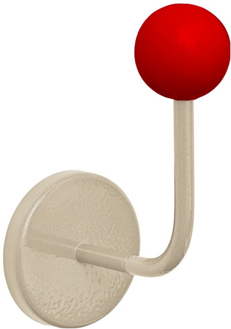 데미무드 비비 자석고리 후크 걸이, 베이지 + 레드, 1개