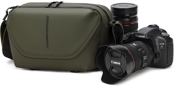 레인보우 남성용 크로스바디 카메라백, 그린, 1개