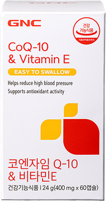 GNC 코엔자임 Q 10 & 비타민E, 1개, 60정