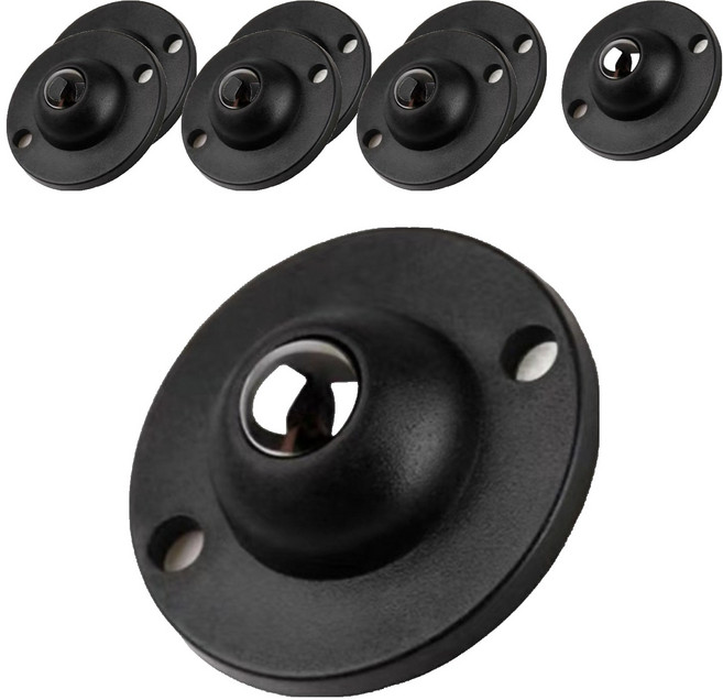 마스마 무타공 부착형 이동식 바퀴, 블랙, 8개