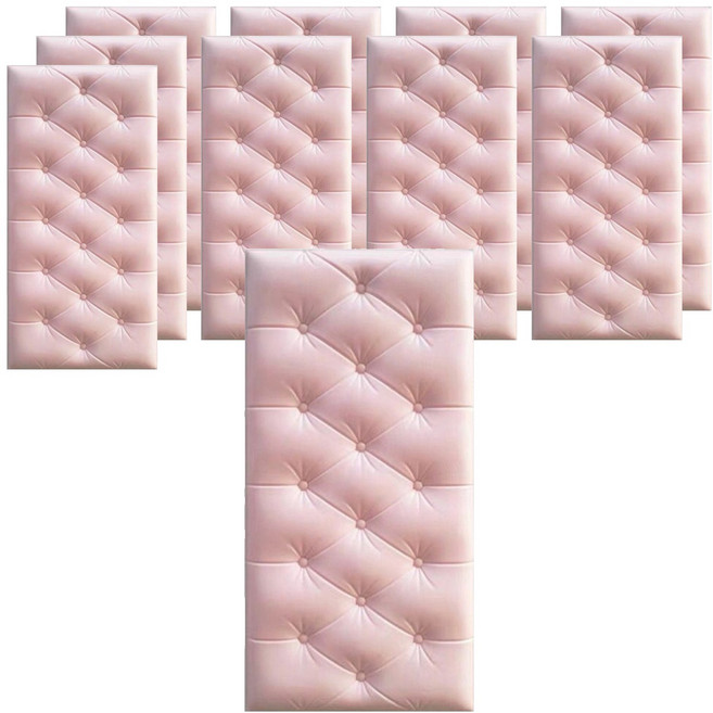 행복상점 단열좋고 쿠션좋은 충돌방지 벽지 10p, 핑크