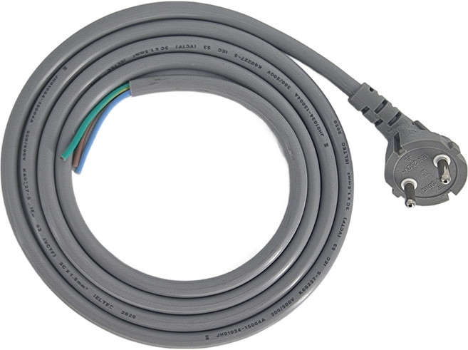 애니포트 AC코드 1.0SQ X 3C 3구 측면 접지 파워코드 탈피 전원케이블, 1개, 2m