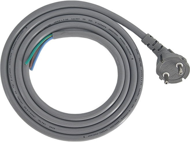 애니포트 국내산 AC코드 0.75SQ X 3C 3구 측면 접지 파워코드 탈피 전원케이블, 1개, 3m