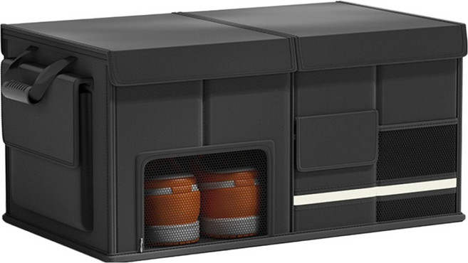 오토벨라 트렁크 대용량 접이식 방수 자동차 정리 수납함, 블랙