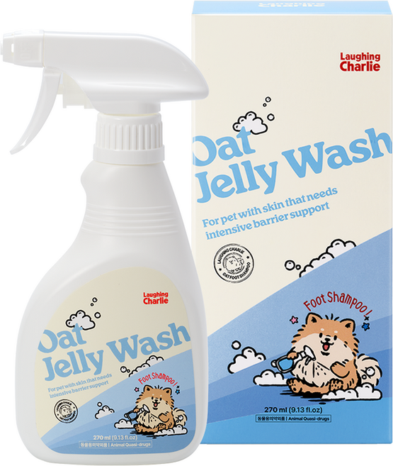 래핑찰리 강아지 더 순수한 젤리워시 보습 풋샴푸, 1개, 270ml