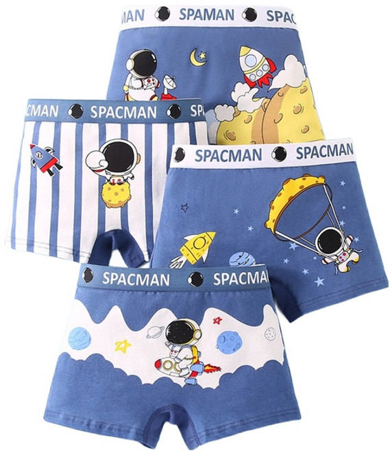 아이뿜 아동용 스페이스맨 사각팬티 4종 세트 C02