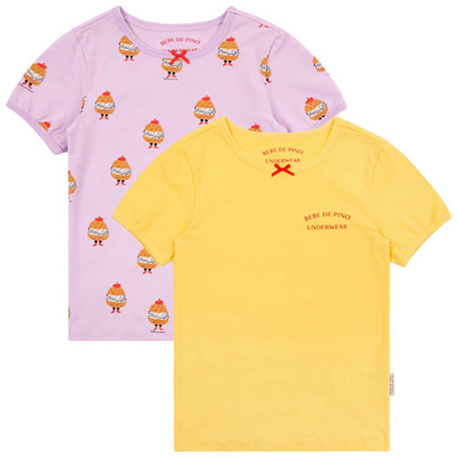 베베드피노언더웨어 아동용 수피마 티셔츠 2종 세트 BU33US411