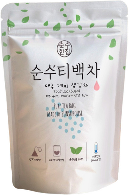 순수한집 대추계피생강차 티백, 1.5g, 50개입, 1개
