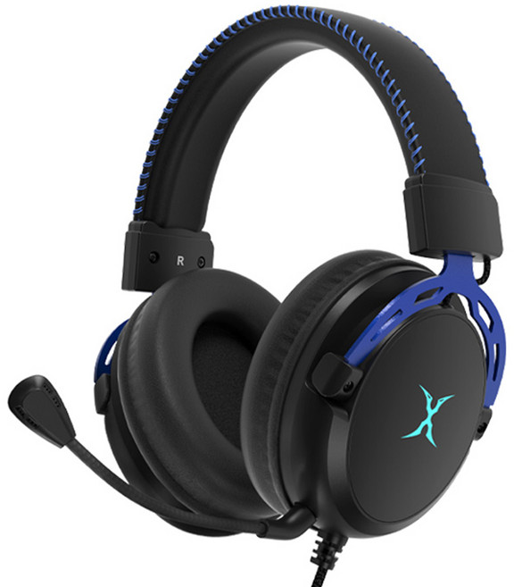 FOXXRAY 狐鐳 音刃 Wired 耳罩式 電競耳機 虛擬7.1聲道 RGB 記憶棉耳罩 可插拔式麥克風 黑色 40mm動圈單體 FXR-HAU-51
