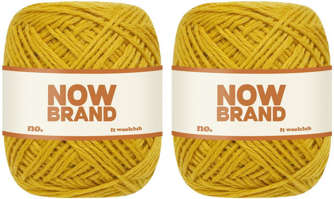 WoolClub Now Brand 高級羊毛編織線 45g, 731 黃色, 2個