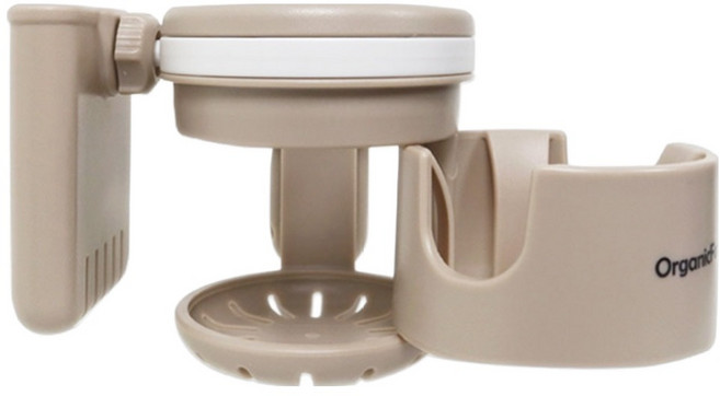 오가닉팩토리 3 in 1 멀티 유모차 컵 & 폰홀더, 베이지, 1개