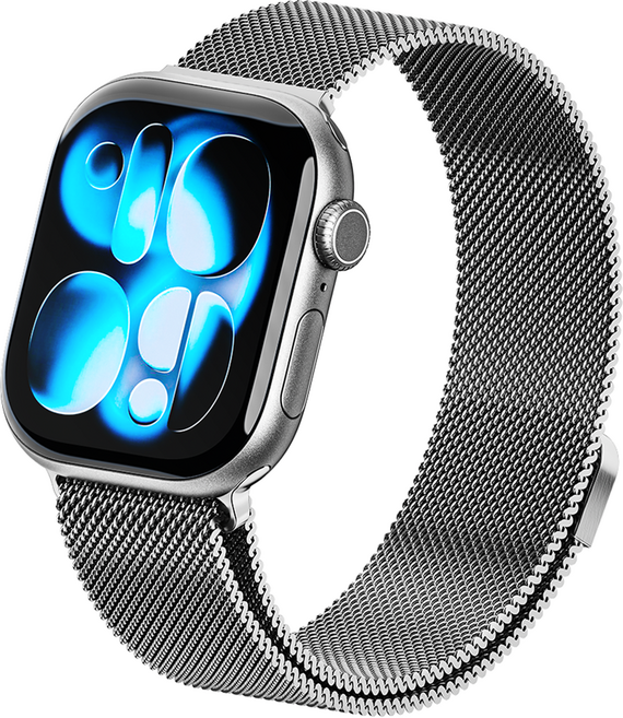 빅스킷 애플워치 호환 밀레니즈 스트랩, 1개, 실버