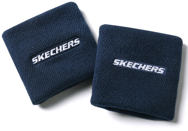 스케쳐스 스포츠 손목 밴드 2p, 네이비, 1개