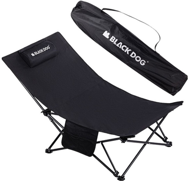 BLACK DOG 黑狗 斜躺露營午睡椅 BD108, 黑色, 1個