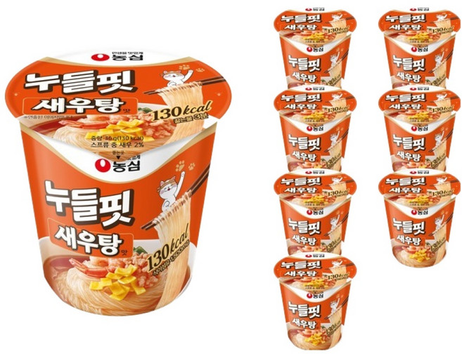 Noodlefit 杯裝冬粉 鮮蝦湯風味 36g, 8入