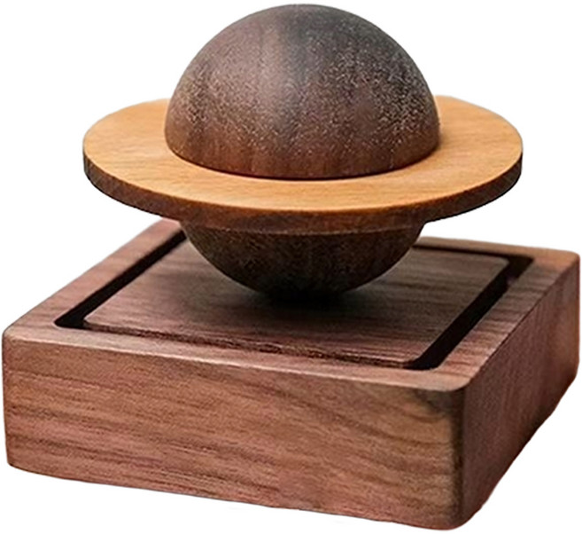 黑色胡桃木小行星室內及車用木質擴香器 黑行星, 1個