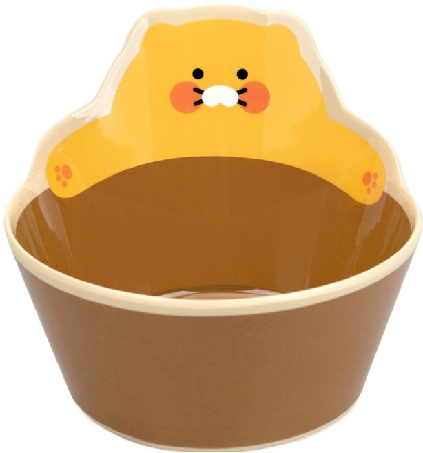 카카오프렌즈 춘식이 형태 그릇, 혼합색상, 1개