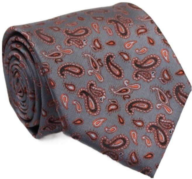 딥톡 남성용 페이즐리 수트 패턴 넥타이 25DT1045