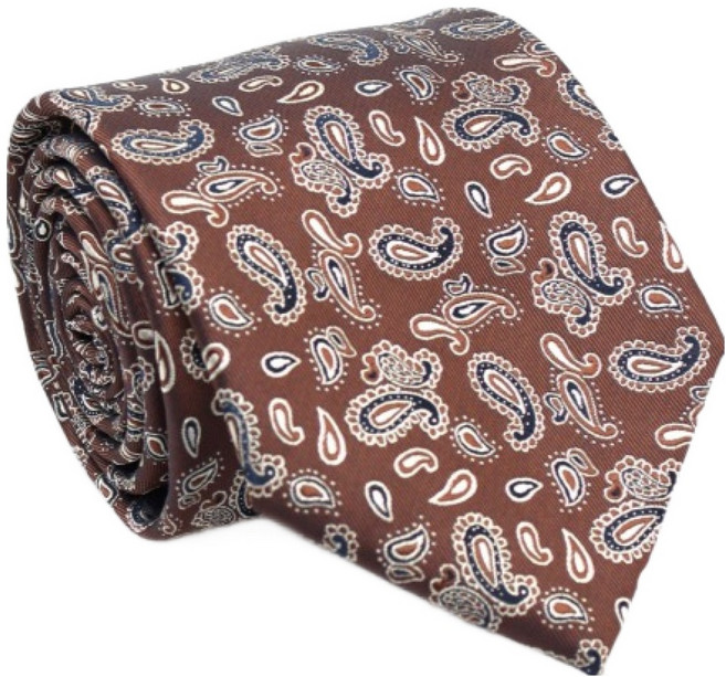 딥톡 남성용 페이즐리 수트 패턴 넥타이 25DT1045