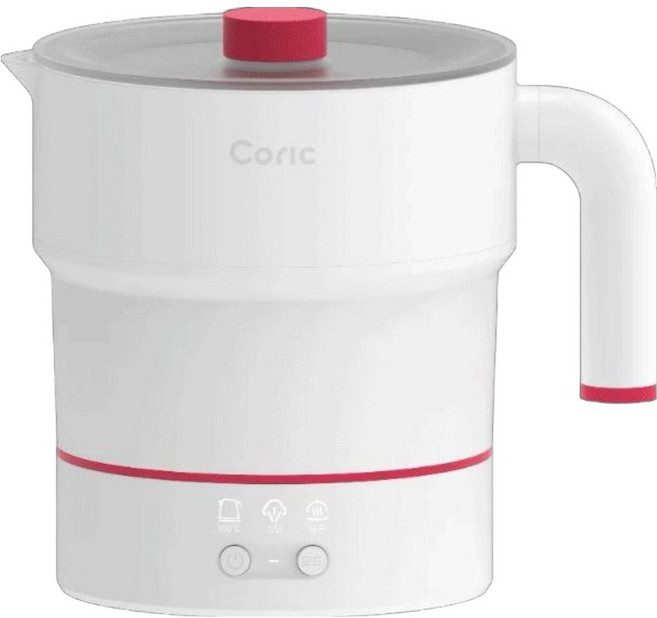 코릭 접이식 프리미엄 자동전압변환 전기포트 멀티쿠커 1.8L + 실리콘컵 세트, CO-801