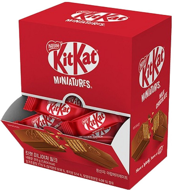 Nestle 雀巢 KitKat 迷你牛奶巧克力 30入, 315g, 1個
