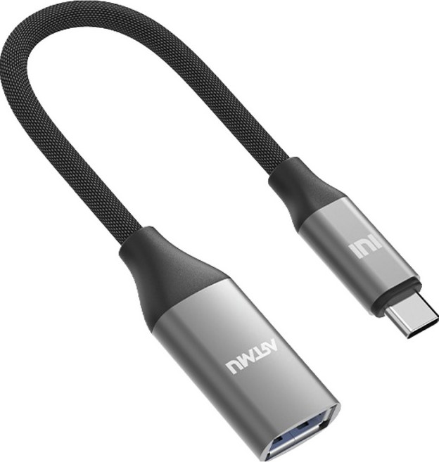 아트뮤 트윌 USB 3.2 gen1 C타입 OTG 케이블, 그레이, 1개, 20cm
