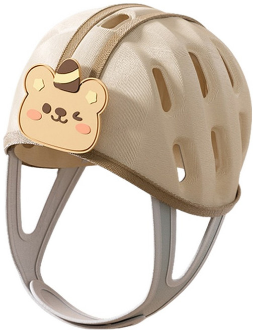 Yobia 四季可用嬰兒護頭防摔帽, 棕色, 1個