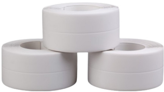 미르센트 다용도 욕실 물때 방수 테이프 화이트, 3개