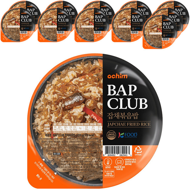 밥클럽 잡채볶음밥, 200g, 12개