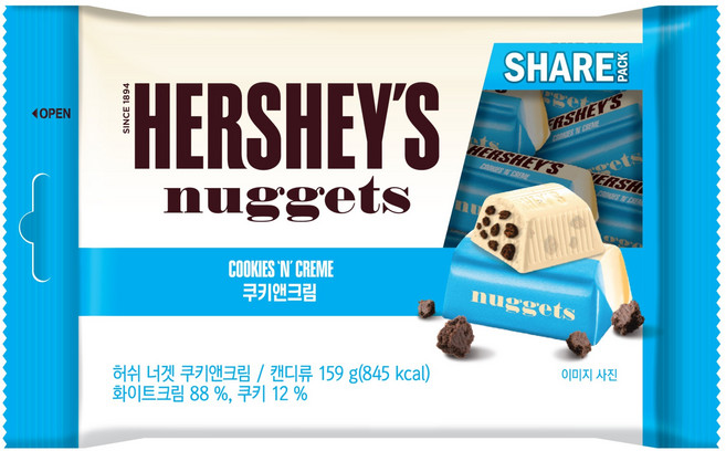 허쉬 너겟 쿠키앤크림, 159g, 1개