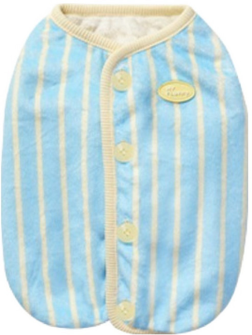 마이플러피 강아지 꿀잠 뒷단추 조끼, 1개, 블루