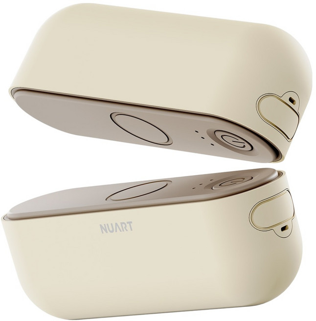 누아트 충전식 양면발열 휴대용 커플 캠핑 듀얼 마그네틱 C타입 양손 손난로 6000mAh, 아이보리, Dual Hand Warmer