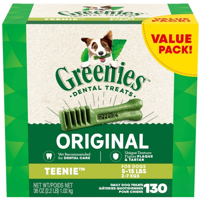Greenies 健綠 狗潔牙骨 2~7公斤犬專用 36oz, 1個, 1020g, 原味