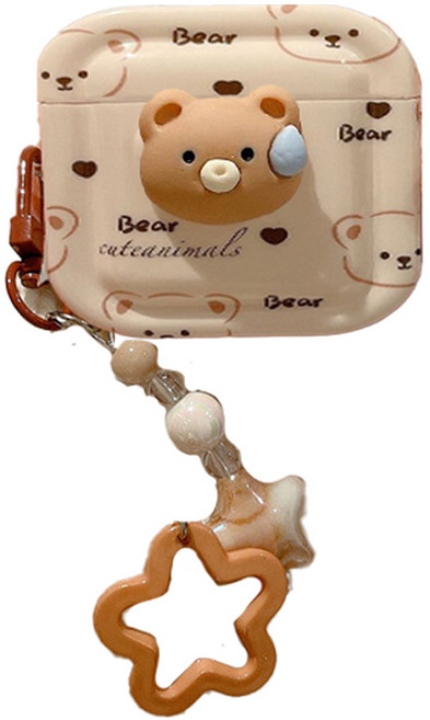 비비파이 베어퐁 키링 에어팟 케이스 + 키링 세트, 혼합색상, 1세트, 에어팟 4세대