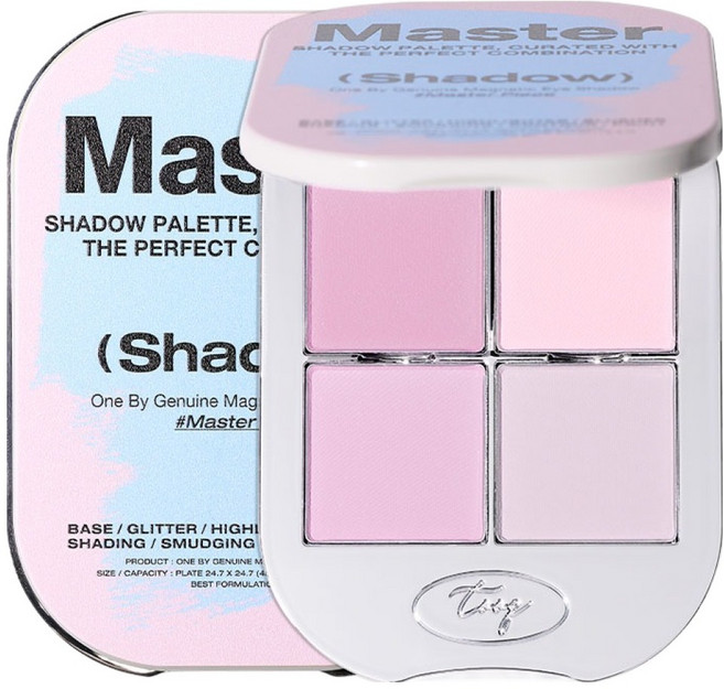 투크 원 바이 제뉴인 마그네틱 아이섀도우 4구 팔레트, A03 코튼 헤이즈, 1개