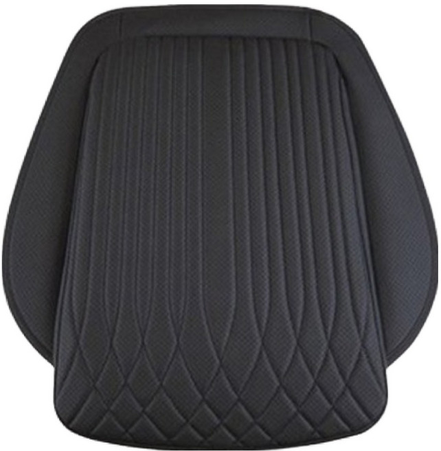 카사장 안밀 자동차 방석 앞열 1인용, 레더블랙, 1개