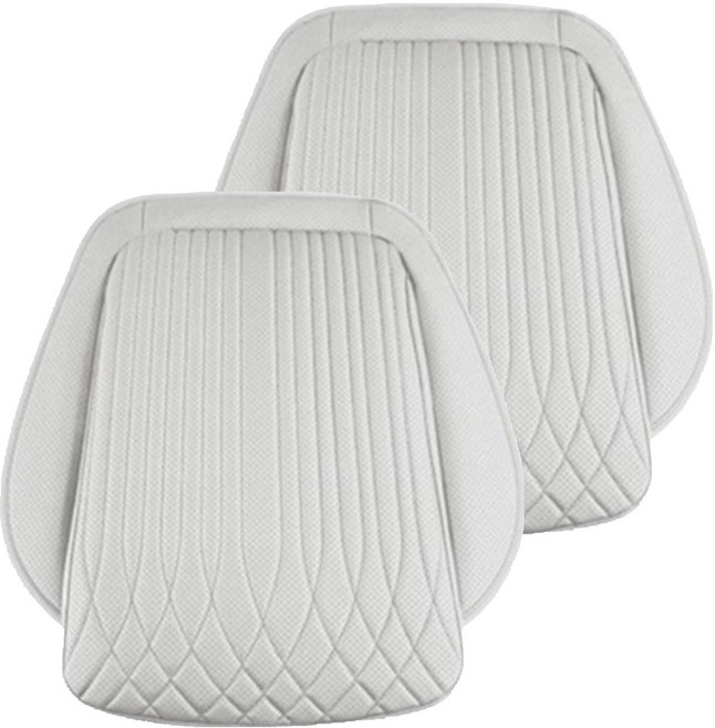 카사장 안밀 자동차 방석 앞열 1인용, 오프화이트, 2개