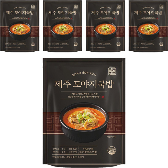 남씨보은 제주 도야지국밥, 500g, 5개