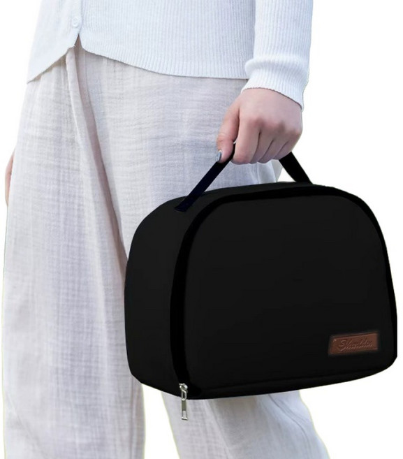 클로버상사 보온 보냉 직장인 도시락가방, 블랙, 1개