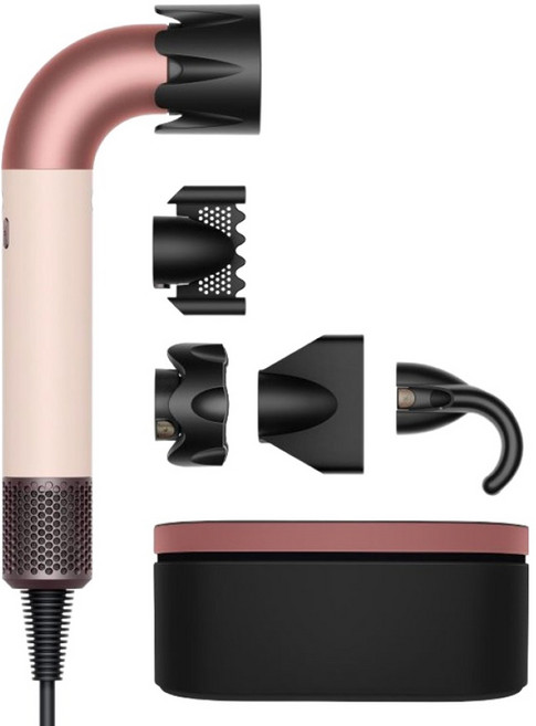 다이슨 슈퍼소닉 r 헤어드라이어 + 보관 케이스 세트 123544-01 1700W, 세라믹 핑크 + 로즈 골드