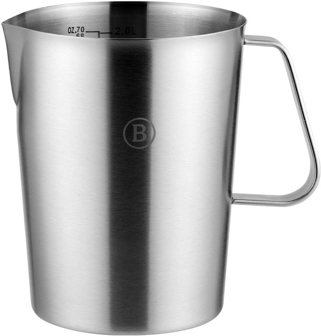 Balunfini 不鏽鋼304料理壺量杯, 銀色, 1個, 2000ml