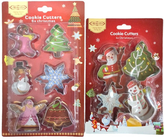 쿠키펀 크리스마스 쿠키커터 6종 + A타입 4종 세트, 1세트, 실버