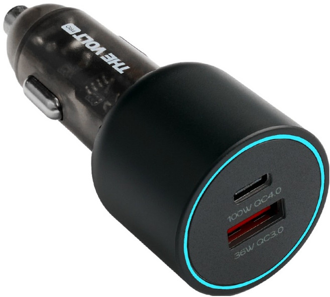 벤딕트 차량용 시거잭 초고속 충전기 136W 더볼트 프로, VDT-VP1A, 블랙