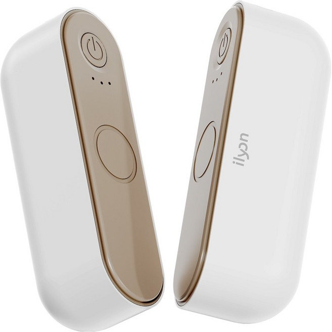 일리온 듀얼 마그네틱 충전식 휴대용 무선 핫팩 손난로, 화이트