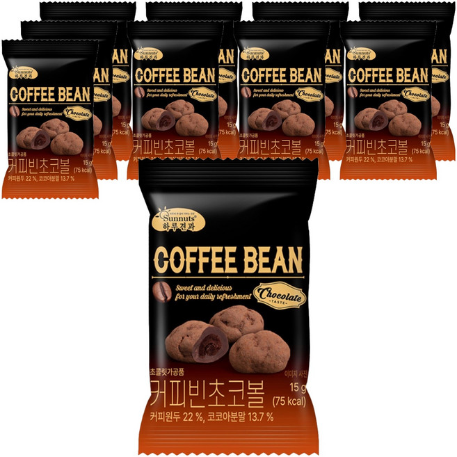 하루견과 커피빈 초코볼, 10개, 15g