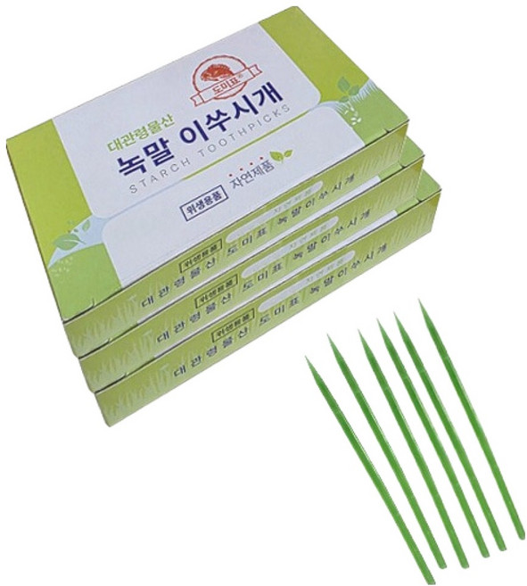 도미표 녹말 이쑤시개, 3개, 400개입